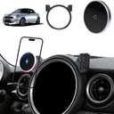 Phone Mount for BMW Mini Cooper (2007-2012 2013), Magnetic iPhone Holder, Magsafe Car Mount Charger, 15W Wireless Car Charger, Hands Free & 360, 2008 2009 2010 2011 Mini Cooper Car Accessories