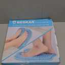 BESKAR Shower Foot Scrubber Mat with Non-Slip Suction Cups, Foot Spa Brush for Cleaning & Exfoliating Your Feet No Bend, Foot Points Reflexology Mat for Relax Your Feet (Coffee)