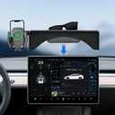 Topfit for Tesla Model 3 Y Monitor Phone Mount and Sunglasses case Fixed Clip Safety Car Cell Phone Holder Stand for Tesla Accessories
