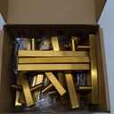 goldenwarm 18 Pack Gold Drawer Pulls Brushed Brass Cabinet Handles Gold 3in Kitchen Cabinet Hardware - LS1212GD76 Modern Dresser Drawer Pulls 76mm Hole Centers, 128mm Overall Length