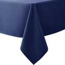 Biscaynebay Textured Fabric Tablecloths 70x108 Inches Rectangular, Navy Water Resistant Tablecloths for Dining, Kitchen, Wedding and Parties etc. Machine Washable