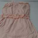 Peach Small Stall Ruffle Shower Curtain 36" W x 72" H, Vintage Handcrafted Bow Tie Bath Curtain for Master Bathroom, Ruched Polyester Bathroom Curtain with 7 Buttonholes (LQ-10)