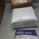 Extra Deep Pocket Queen Sheet Sets for Air Mattress with Pocket on Side | Sheet Set Queen Size Extra Deep Pocket 16 to 24, White
