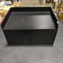 Bamboo Desk Organizer with Drawers Wooden Desktop Storage Drawers for Bills Office Supplies Kitchen Utensils Organizing Tool for Home Classroom Organization No Assembly (3 Drawers, Black)