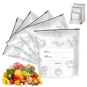 2026 Reusable Aluminum Foil Sealable Storage Bags,Vacuum Zipper Pouches for Food,Freezer Safe & Leak Proof Stand Up Storage Bags with Zipper for Meat Seafood Vegetables (S+M+L-60PCS)