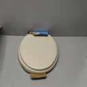 Soft Elongated Vinyl Toilet Seat, Bone - 19 Inch Soft Vinyl Cover with Comfort Foam Cushioning - Fits All Elongated Size Fixtures - Easy to Install Fantasia by Achim Home Decor