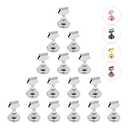 Urban Deco 16PK Table Number Holders Place Card Holders 1.7 Inch Table Card Holders Steel Card Holders for Photos, Food Signs, Memo Notes, Weddings, Restaurants, Birthdays(Silver)