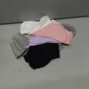 5 Pairs Pilates Socks with Grips for Women Non Slip Grip Yoga Crew Socks for Barre Hospital Barefoot Workout (Purple White Pink Grey Black)