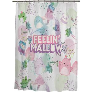 Franco Squishmallows Kids Bath Microfiber Shower Curtain, 72x72, (Officially Licensed Product)
