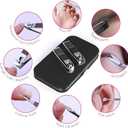 Manicure Set 8 in 1 Nail Clipper Set,RedFlow Nail Clippers,Fingernail & Toenail Clippers,Manicure Tools,Pedicure Tools,Suitable for Travel Manicure Kit (Black)