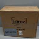 HOMZ 5-Pack Latching Lid, Clear Plastic Storage Organizer Bins, 7.5 Quart, Blue Latch - Stackable Organizing Containers for Home, Garage, and Office