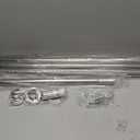 ZipGlo Tension Curtain Rod，40-166IN(3.33-13.83Ft) One-Click Fast Extension Rod Easy to Install Silver Long Outdoor Curtain Rods No Drilling Never Rust for Window or Shower Patio Diameter 1.26 Inches