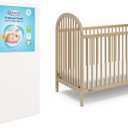 Graco Olivia Convertible Crib and Graco Premium Foam Crib & Toddler Bed Mattress Bundle (Driftwood) – GREENGUARD Gold Certified, Standard Crib Mattress, Baby Crib Converts to Toddler Bed & Daybed ( 29"L x 54"W x 45"H)