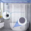 74 inch Long Clear Shower Curtain Liner with Magnets and Rustproof Grommets, Lightweight, Waterproof, Odor-Free, Suitable for Home, Hotel, Office etc. (72Wx74H)