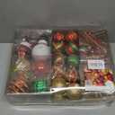 Alupssuc 100 Pcs Christmas Ball Ornaments Set, Santa Claus and Snowman Christmas Tree Decoration Baubles for Indoor Outdoor Holiday Wedding Party Decoration Tree with Hanging Rope, Red & Green & Gold