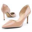 JENN ARDOR Women's Pumps High Heels Pointed Closed Toe Stiletto D'Orsay 3 in Comfortable Soft Wedding Bride Guest Party Dress Classic Elegant Pumps Casual Work Shoes 7.5M