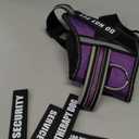 Service Dog Vest Harness and Leash Set, Animire in Training Dog Harness with 10 Dog Patches, Reflective Dog Leash with Soft Padded Handle for Small, Medium, Large, and Extra-Large Dogs (Purple, M)