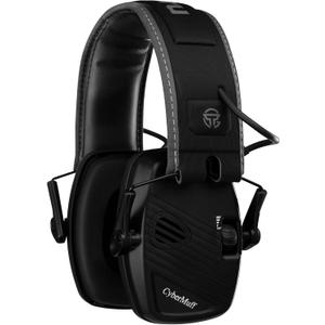 CyberMuff E  Electronic Shooting Ear Protection Earmuffs, NRR 24 dB, Gun Range Hearing Protection for Shooters (Black)