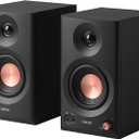 Edifier MR3 Studio Monitor Speaker, VGP2025 Award, 36 W, Bluetooth 5.4, Room Correction, High Resolution Dedicated App, TRS Balance/RCA/AUX Input, 0.14 inch (3.5 mm) / Headphone Jack Output, 52 Hz - 40 kHz, For Studios/Composing/Music/Movies Watching MDF, High Sound Quality, Black