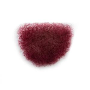 Fake Private Hair, Invisible Realistic Bikini Body Hair, Handmade full Lace Fake chest hair mustache for Men and Women (Wine Red)