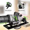 GALAX PRO 4Amp 3500RPM Circular Saw with Laser Guide, Max. Cutting Depth1-11/16"(90), 1-1/8"(45Compact Saw with 4-1/2" 24T TCT Blade, Vacuum Adapter, Blade Wrench, and Rip Guide