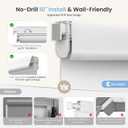 Grandekor No-Drill No Tools Motorized Blinds with Remote | 34x72 White Electric Blackout Smart Roller Shade/APP/Voice Control-for Home Office, Living Room