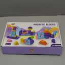 Big Magnetic Building Blocks, 1.65 Inches Multi-Shape Magnet Toy Set for Toddlers, 8 Colors Montessori Sensory Construction Tiles for Boys and Girls 3 4 5 6 Years Old (22PCS)