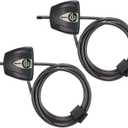 Master Lock Black Python Steel Cable Lock with Keys, Heavy Duty Anti-Theft Trail Camera and Kayak Locking Cable, 2 Pack, 8417T