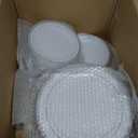 700 PCS White and Silver Plastic Dinnerware Set for 100 Guests, 200 Disposable Plates for Party, 100 Pre Rolled Napkins with Silver Silverware, 100 Cups