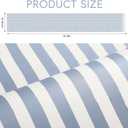 Blue and White Striped Peel and Stick Wallpaper 16.5" x 196.9"