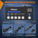 Nilight 144LED Traffic Advisor Strobe Light Bar with Controller Blue Emergency Warning Lights Hazard Interior Front/Rear Windshield Flashing for Cars Plow Trucks Construction Vehicles