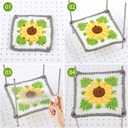 Gooselog Granny Square Blocking Boards for Crochet Projects with 20 Pegs,13"Crochet Blocking Board,Plastic Waterproof Crochet Peg Blocking Board (white)