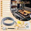 Propane to Natural Gas Conversion Kit for Grill Compatible with weber genesis, genesis II, spirit and spirit II etc,10FT 1/2" Natural Gas Conversion Kit with Regulator for weber Grills