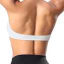 OMKAGI Halter Sports Bras for Women Open Back Workout Bras Padded Yoga Bra Gym Tops(S, 247-White)