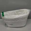 28 Inch Christmas Tree Collar, Neutral Chunky Cable Knit Tree Base Cover Ring Skirt, Rustic Farmhouse Basket Collar for Xmas Home Office Holiday Decor, Fits 4-6 ft Trees(White)