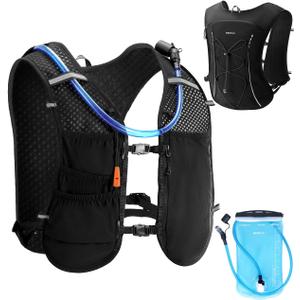 ECOHUB Running Hydration Vest Backpack, Lightweight Breathable Pack with 2L Water Bladder Bag Daypack for Hiking Trail Running Cycling Race Marathon for Women Men