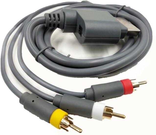 Replacement Xbox 360 AV Cable, HDTV Video and RCA Stereo AV Cable, Compatible with Xbox 360 Console Video Games (6FT)