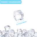100 Pcs Fake Ice Cube 0.7'' Acrylic Ice Cube, Reusable Ice Cubes Vase Fillers for Centerpieces (White)