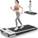 FUNMILY Walking Pad,Under Desk Treadmill,2024 Upgrade 2.5HP Treadmills for Home/Office with 300 lbs Weight Capacity,2 in 1 Portable Walking Treadmill with Remote Control LED Display, White