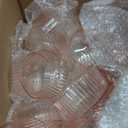 24 PCS Ribbed Coupe Glasses Pink Plastic Champagne Coupe Cup 10oz Detachable Gold Rim Espresso Martini Glass Vintage Margarita Glassware Cocktail Glass for Wedding Bachelorette Party