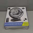 FRIZCOL 24000mAh 8 Inch Portable Clip On Fan,Battery Operated Golf Cart Fan with Lights and Remote, USB Fans Small Desk Fans Personal Quiet Fans for Office Stroller Bedroom and Camping (Black)