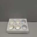 Ceramic Mini Espresso Cups Set of 6, 5 oz Espresso Mugs with Handle, Porcelain Coffee Mugs Demitasse Cups, White Espresso Cups, Microwave Dishwasher Safe Suit for Espresso Machine