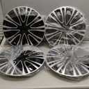 Hubcap Wheel Cover Replacement R15 Hub Caps Universal Wheel Rim Cover ABS Material Exterior Accessories for Car Truck SUV -Set of 4 (15-inch，Silver-Black）