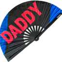 Pride Fans Clack Daddy Large Loud Clack Bamboo Folding for Festivals Circuit Party Club Dance