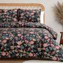 Jessica Simpson Arcadian Blooms Velvet Comforter Set Twin/Twin XL Size Comforter Bedding Set Ensemble - 2 Piece Set (Arcadian Blooms Comforter Set)