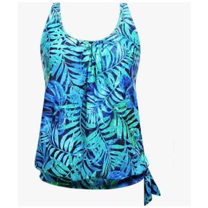 Yonique Womens Blouson Tankini Top Only Loose Fit Swim Top No Bottom Modest Swimsuit,XXL