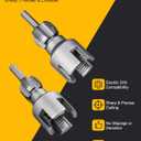 3 Pcs PVC Pipe Threader With Plumber Tape, Heavy Duty 1/2'' & 3/4'' Integrated Internal & External Pipe Threading Tool For Electric Drill Compatible, 2 in 1 Dual-Function DN15 PVC Pipe Thread Kit