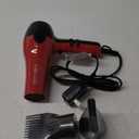 KISS 1875 Watt Pro Tourmaline Ceramic Hair Dryer, Styling Edition, 3 Heat Settings, 2 Speed Settings, Cool Shot Button, 7 Blow Dryer Accessories Included, Red