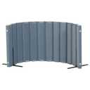 Angeles 30" x 6' Quiet Divider With Sound Dampening Panels, Freestanding Room Divider Wall, Gray