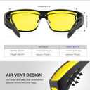 Night-Vision-Driving-Glasses Men Women Over-the-Glasses: Anti Glare Polarized Wrap-Around Night Vision Glasses